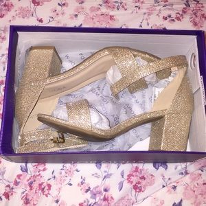 Glittery Champagne Heels